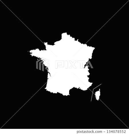 「法國」圖示系列，形狀為世界上某個國家的輪廓。 134078552