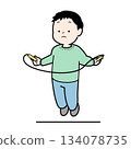 A child jumping rope 134078735
