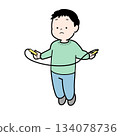 Children skipping rope 134078736