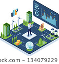 Isometric Investor Planning Sustainable Asset Strategy 134079229