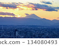 城市景觀：從池袋眺望富士山 134080493