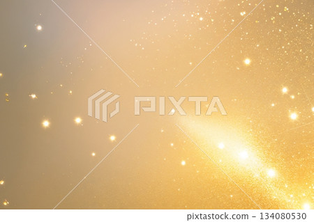 金色閃耀的星星背景素材 134080530