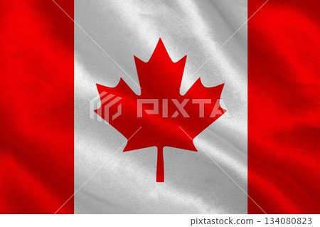 Canadian flag against white background Canadian flag against white background 134080823
