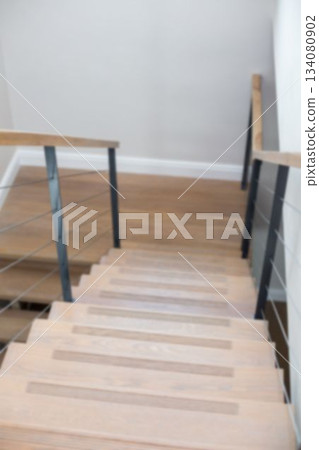 High angle view of empty staircase at home High angle view of empty staircase at home 134080902