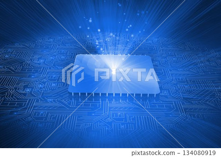 Digitally generated glowing quad 134080919