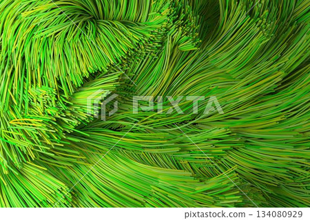 Close up of green fiber optic Close up of green fiber optic 134080929