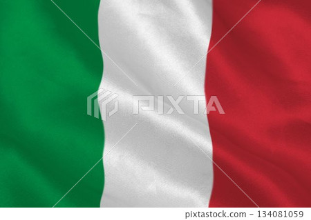 Digitally generated italian national flag 134081059