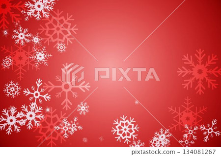 Red snow flake pattern design 134081267