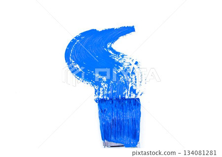 Paintbrush with blue color Paintbrush with blue color 134081281