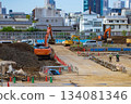 Crane at a construction site in Aoyama, Minato Ward [Construction image] 134081346