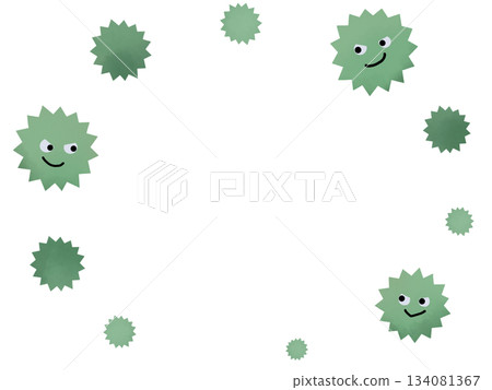 可愛的病毒和細菌框架 134081367