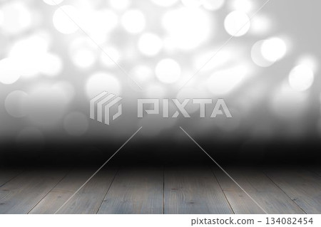 Shimmering light design over boards 134082454