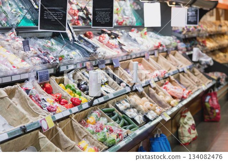 Vegetables at grocery store Vegetables at grocery store 134082476