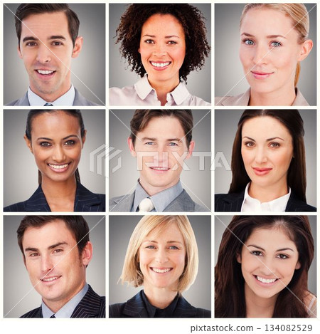 People collage portrait 3x3 People collage portrait 3x3 134082529