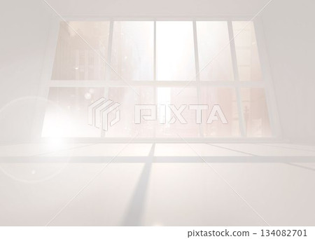 Bright white room with windows 134082701
