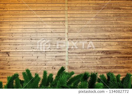 Green plants against wooden wall Green plants against wooden wall 134082772