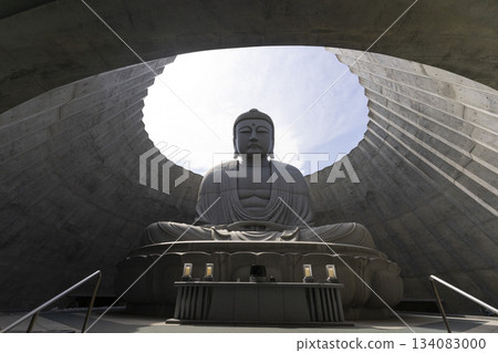 The great Buddha at Hill of Buddha in Hokkaido. Hill Of Buddha is one Of Most Popular Traveling Destination In Sapporo. locate in Makomanai Takino Cemetery . 134083000