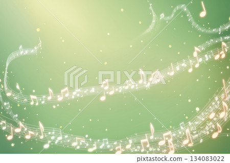 夢幻般的音樂背景，色彩繽紛的音符 134083022