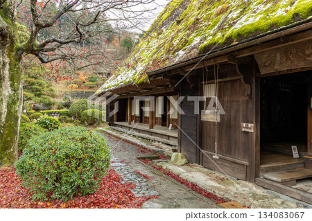 Autumn leaves at Gero Onsen Gassho Village 134083067