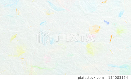 日式紙張風格的背景，散落著彩色纖維 134083154