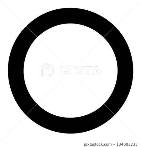 圖示:簡單的圓形標記,單色向量素材 圖示:簡單的圓形標記,單色向量素材 134083233