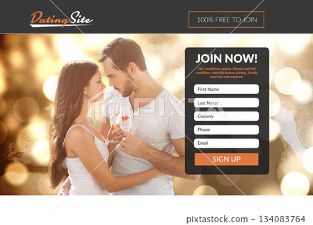 Subscription form on dating site 134083764