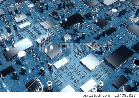 Close up of circuit board 134083828