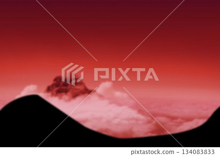 Silhouette mountain against cloudy sky Silhouette mountain against cloudy sky 134083833