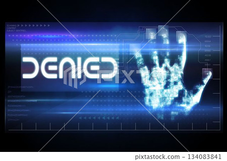 Digital security hand scan Digital security hand scan 134083841
