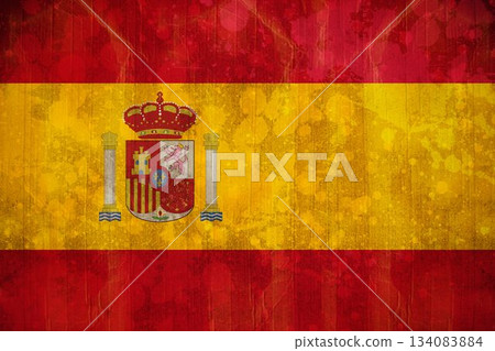 Spain flag in grunge effect 134083884