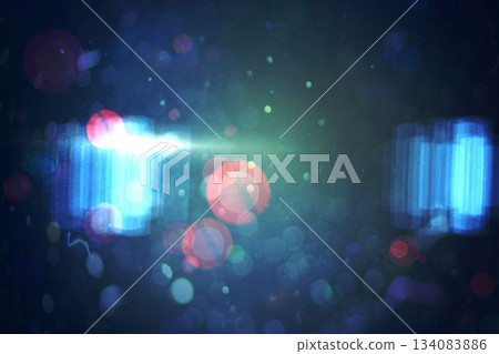 Abstract lights on dark background Abstract lights on dark background 134083886