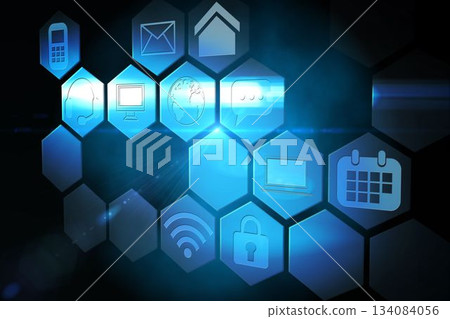 Futuristic technology interface 134084056