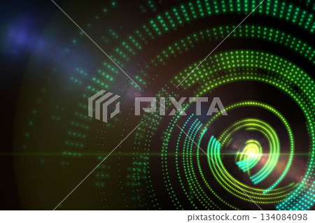 Digitally generated spiral light design 134084098