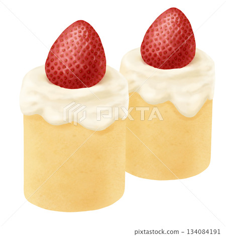 Christmas candle cake illustration 134084191