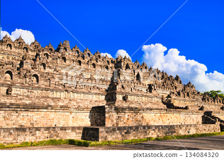 Beautiful landscape of Borobudur ruins 134084320