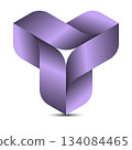 Abstract triangle overlap 134084465