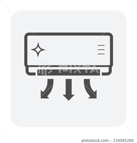 Air Flow Vector Icon Air Flow Vector Icon 134085266