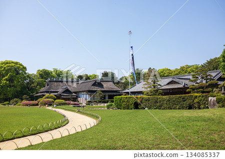 後樂園被翠綠的植物環繞 134085337