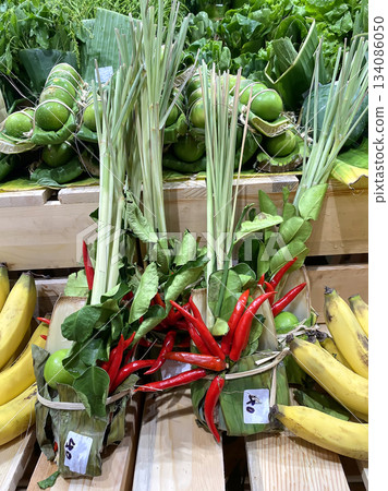 Fresh lemongrass and kaffir lime 134086050