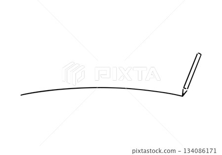 Short handwritten lines and pencil drawings Short handwritten lines and pencil drawings 134086171
