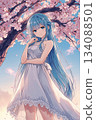櫻桃樹下的女孩 134088501
