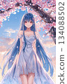 櫻桃樹下的女孩 134088502