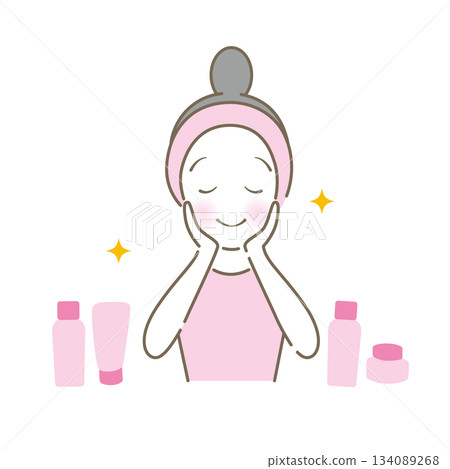 護膚品女性 134089268