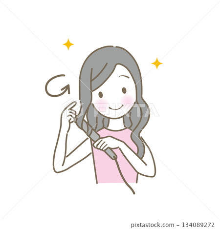 A woman wearing hair A woman wearing hair 134089272