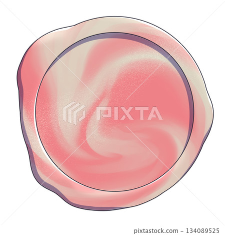 Valentine's Day sealing stamp material pink and white 134089525