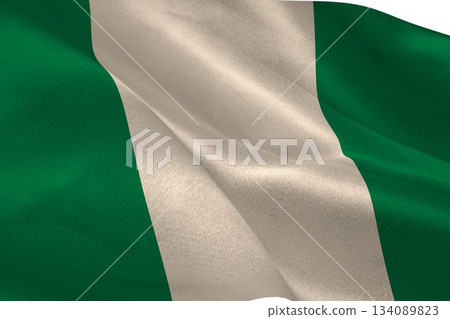 Digitally generated nigerian national flag Digitally generated nigerian national flag 134089823