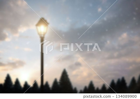 Blurred lampposts at night Blurred lampposts at night 134089900