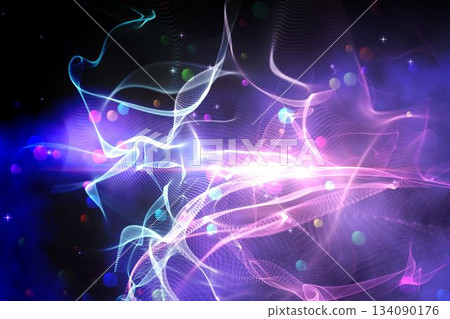 Digitally generated purple laser background 134090176