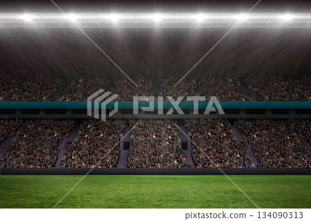 Digital image of crowded soccer stadium Digital image of crowded soccer stadium 134090313