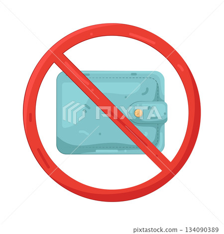 Illustration of no wallet  134090389